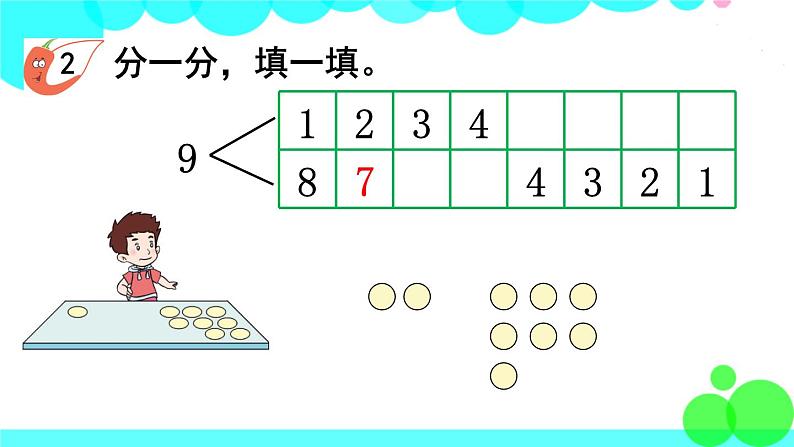 西师大版数学1年级上册 第二单元  10以内数的认识和加减法（二） 第6课时  8，9的加减法 PPT课件08