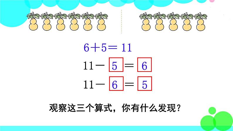 西师大版数学1年级上册 第六单元  20以内的退位减法 第2课时  11减几（2） PPT课件第7页