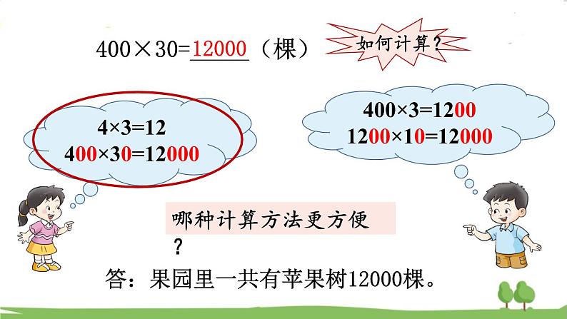 西师大版数学4年级上册 第四单元 三位数乘两位数的乘法 第1课时   口算和估算 PPT课件05