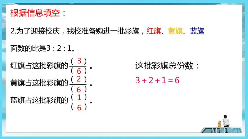 2022年苏教版六年级上册数学第三单元分数除法6按比例分配问题（教材P59~60）第3页