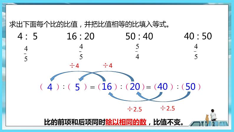 2022年苏教版六年级上册数学第三单元分数除法5比的基本性质（教材P55）第6页