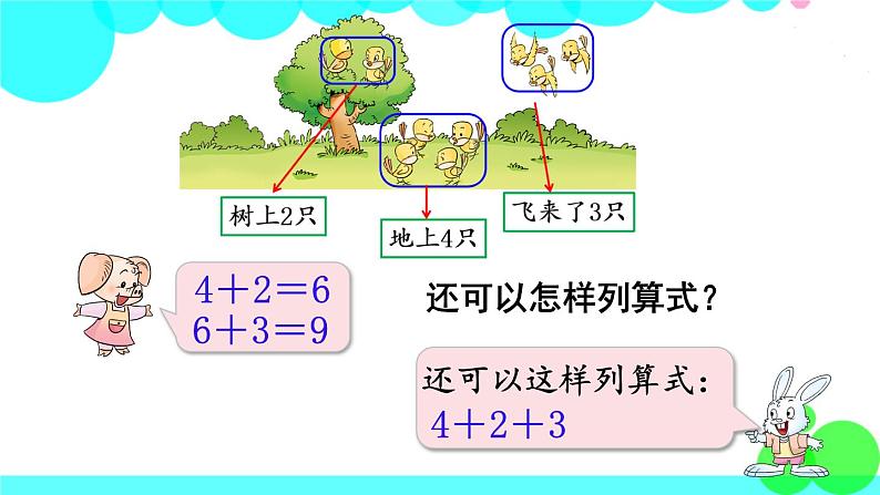 西师大版数学1年级上册 第二单元  10以内数的认识和加减法（二） 第9课时  连加 PPT课件第4页