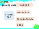 西师大版数学1年级上册 第四单元  11～20各数的认识 第5课时  整理与复习 PPT课件