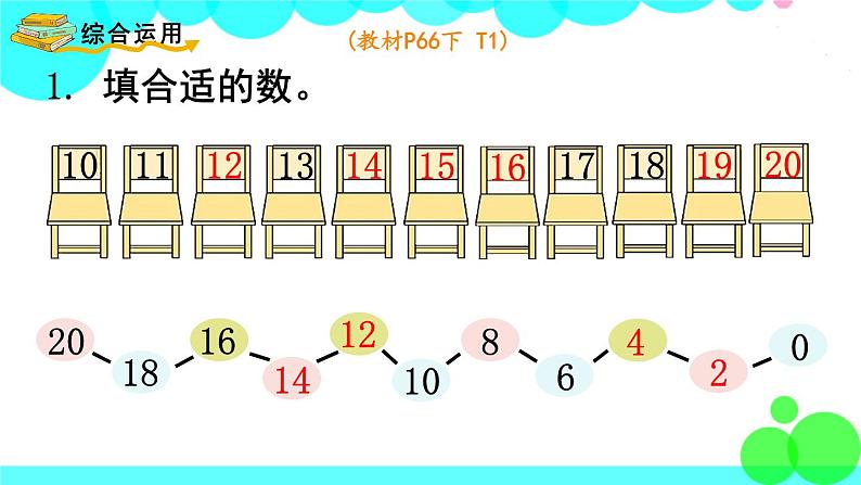 西师大版数学1年级上册 第四单元  11～20各数的认识 第5课时  整理与复习 PPT课件第6页