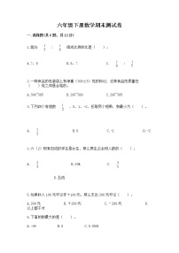 六年级下册数学期末测试卷（夺冠系列）word版