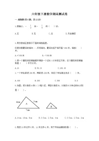 六年级下册数学期末测试卷附参考答案（名师推荐）