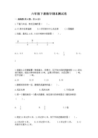 六年级下册数学期末测试卷带答案（名师推荐）