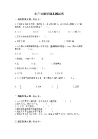 小升初数学期末测试卷【综合卷】