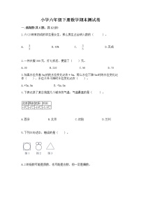 小学六年级下册数学期末测试卷含精品答案