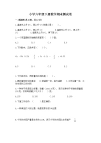 小学六年级下册数学期末测试卷精品【名校卷】