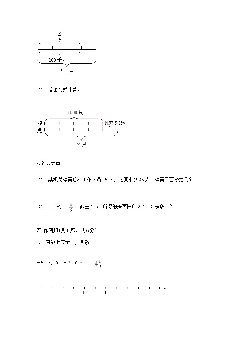 小学六年级下册数学期末测试卷及答案（易错题）第3页