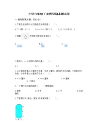 小学六年级下册数学期末测试卷及参考答案【a卷】