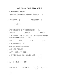 小学六年级下册数学期末测试卷可打印