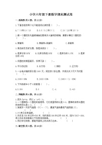 小学六年级下册数学期末测试卷精品【典优】