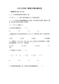 小学六年级下册数学期末测试卷含完整答案（夺冠系列）