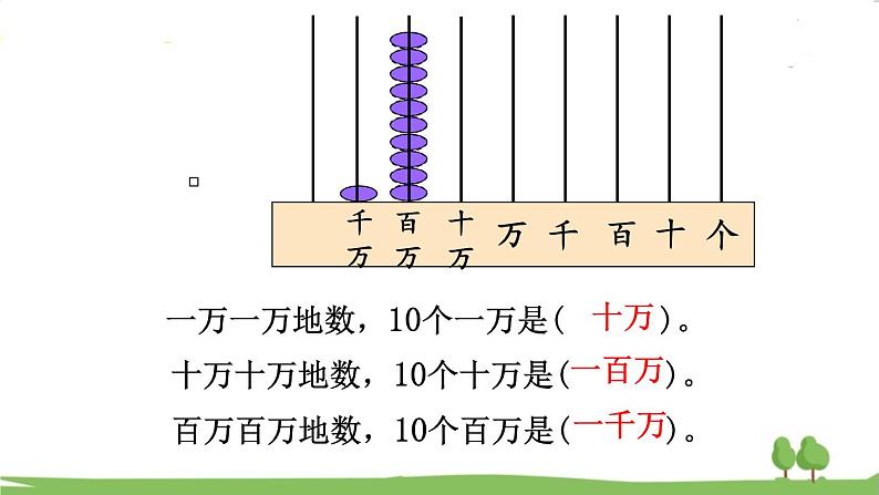 西师大版数学4年级上册 第一单元  万以上数的认识 第1课时 万以上数的读法（1） PPT课件第8页