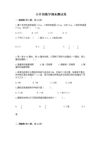 小升初数学期末测试卷附答案【培优】