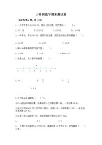 小升初数学期末测试卷及参考答案（新）