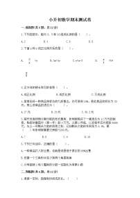 小升初数学期末测试卷及参考答案（名师推荐）