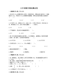 小升初数学期末测试卷附完整答案【必刷】