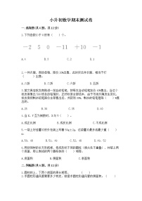 小升初数学期末测试卷含完整答案【易错题】