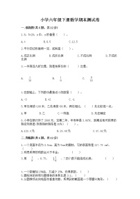 小学六年级下册数学期末测试卷精品【预热题】