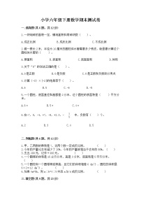 小学六年级下册数学期末测试卷精品（典型题）