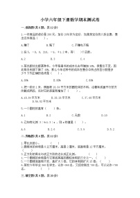 小学六年级下册数学期末测试卷精品（达标题）