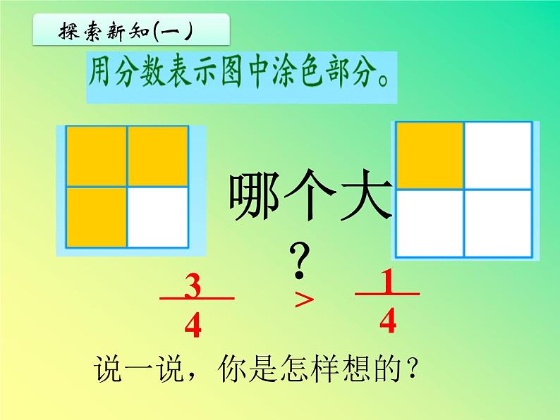 三年级下册数学课件-8.1.3 比较分数的大小｜冀教版 18张第5页