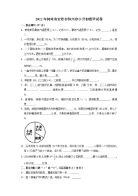 河南省安阳市林州市2021-2022学年六年级下学期期末数学试卷（含答案）