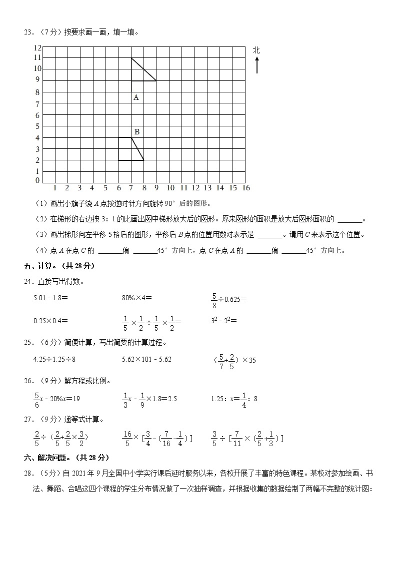 2022年云南省昆明市官渡区、呈贡区六年级下学期毕业考数学试卷  word，解析版03