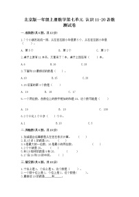 小学北京版七 认识11～20各数课时作业