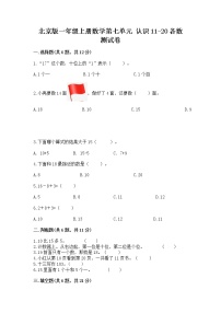 2020-2021学年七 认识11～20各数同步达标检测题