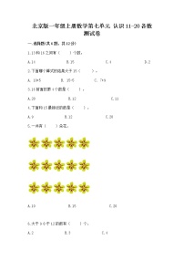 小学数学北京版一年级上册七 认识11～20各数课时作业