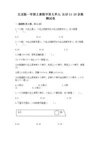 小学数学北京版一年级上册七 认识11～20各数练习题