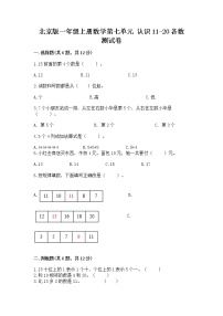 数学一年级上册七 认识11～20各数同步达标检测题