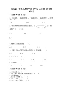 小学数学北京版一年级上册七 认识11～20各数当堂达标检测题