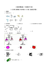 人教版一年级下册3. 分类与整理课时作业