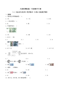 小学数学人教版一年级下册认识人民币综合训练题