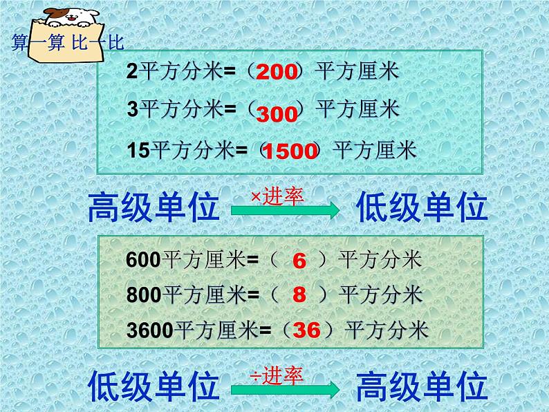 三年级下册数学课件-7.1.4 面积单位间的进率｜冀教版08