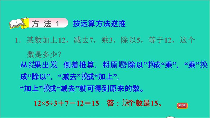 2022苏教版四年级数学上册极速提分法第8招用还原法解决问题课件06