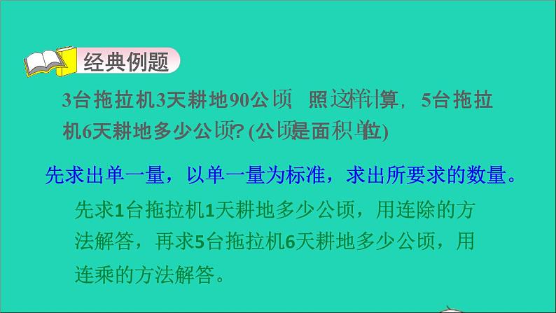 2022苏教版四年级数学上册极速提分法第2招巧解归一和归总问题课件03