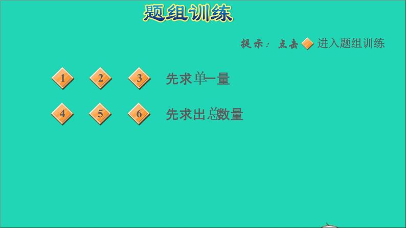 2022苏教版四年级数学上册极速提分法第2招巧解归一和归总问题课件05