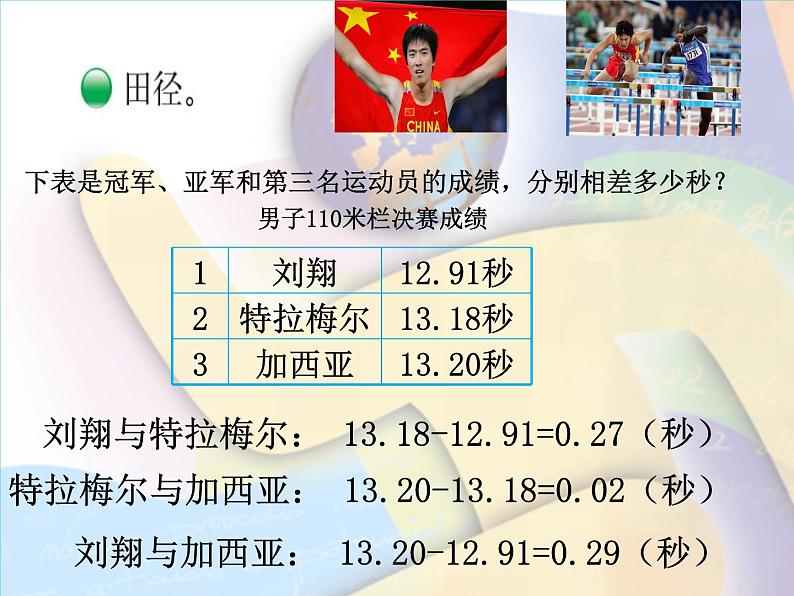 四年级数学下册课件-数学好玩-奥运中的数学（1）-北师大版07