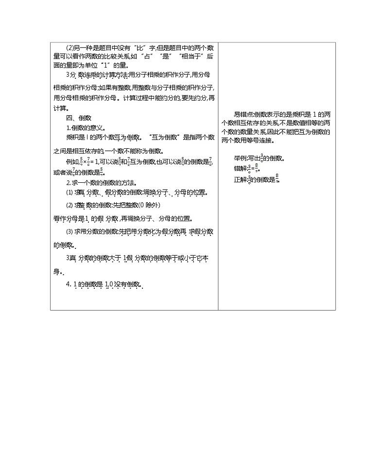 数学6年级上北京版单元知识点汇总第2页