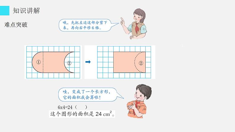 四年级数学下册课件-7.2 利用平移求不规则图形面积7-人教版(共11张PPT)第5页