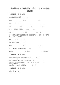 小学数学北京版一年级上册七 认识11～20各数复习练习题