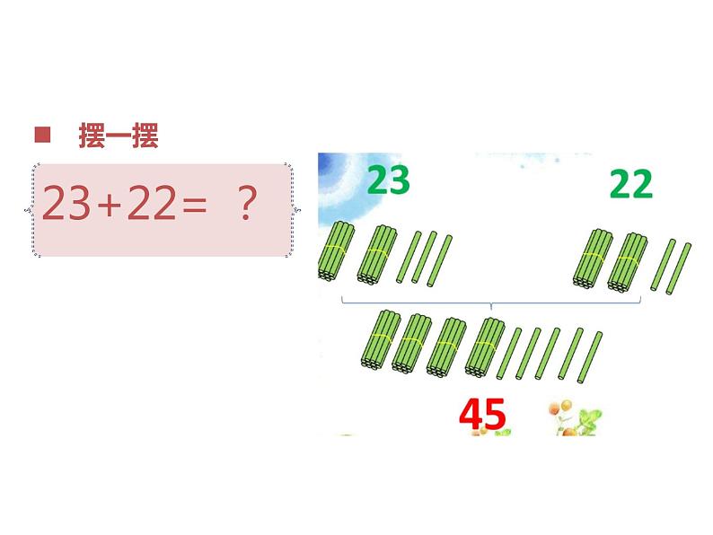 一年级下册数学课件-7.1.1 两位数加两位数加法（不进位）｜冀教版  (共12张PPT)第6页