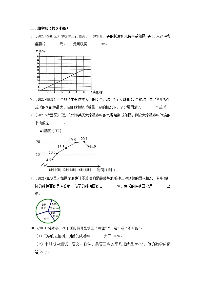 小升初数学暑假专题训练 《统计与概率》 （试题） 人教版数学六年级下册第2页