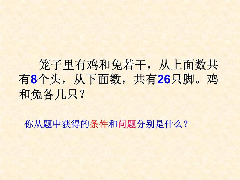 四年级数学下册课件-9 数学广角——鸡兔同笼-人教版(共11张PPT)第3页